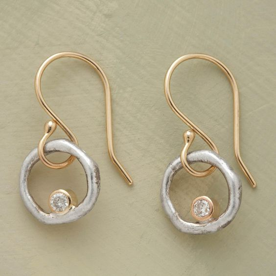 Earrings with Sparkling Cubic Zirconia