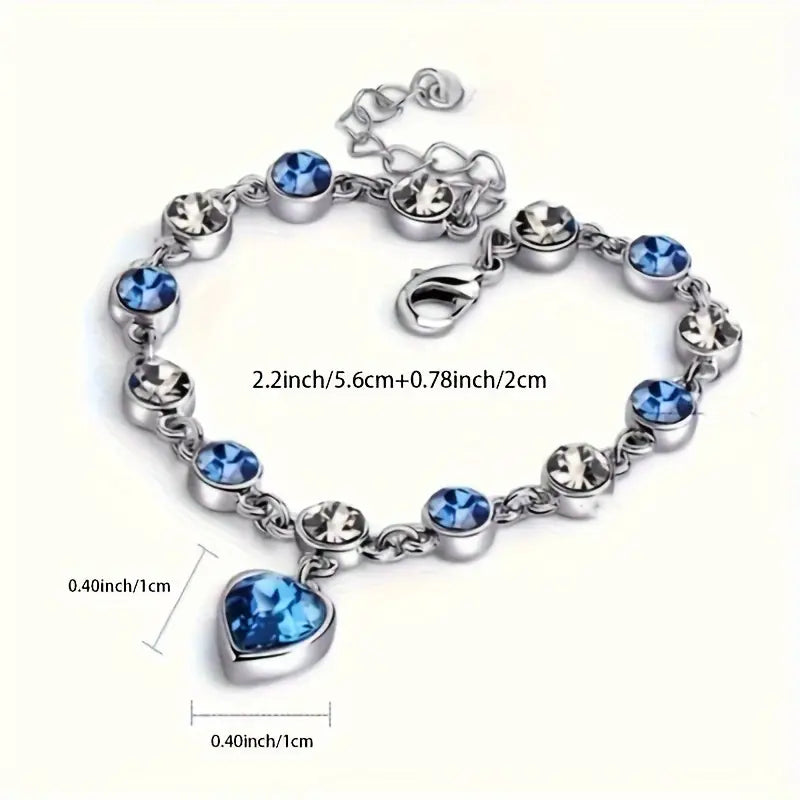 Ocean Heart Sparkle Bracelet