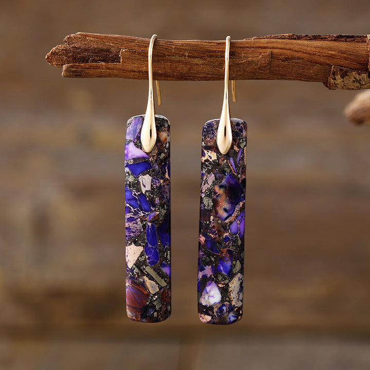 Bohemian natural stone earrings