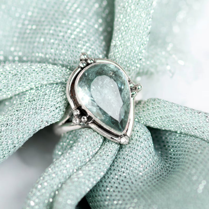 Radiant Colorful Gemstone Mosaic Ring