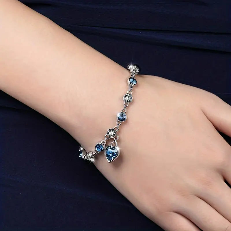 Ocean Heart Sparkle Bracelet