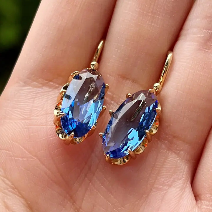 Blue-Gold Earrings