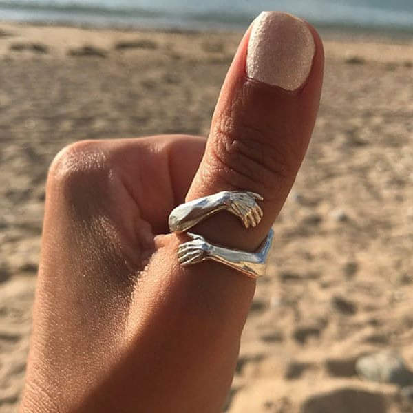 Embrace - Adjustable Silver Ring