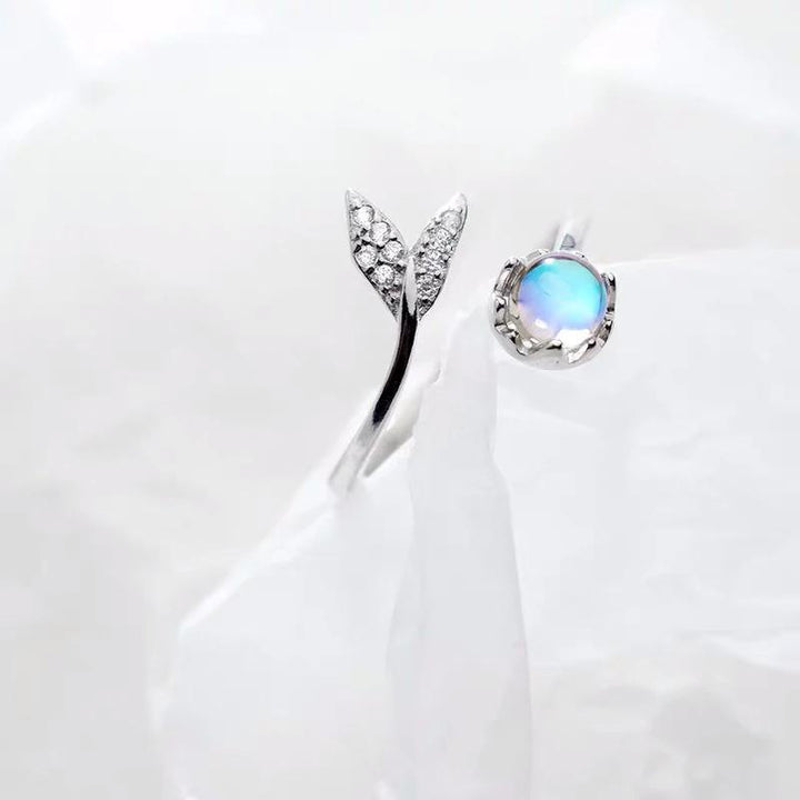 Dolphin Tail Crystal Ring